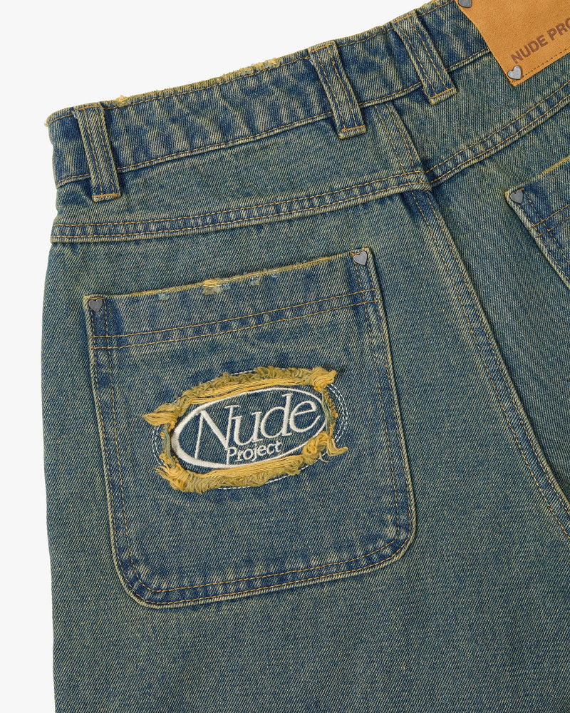 Old Baggy Denim Shorts Indigo