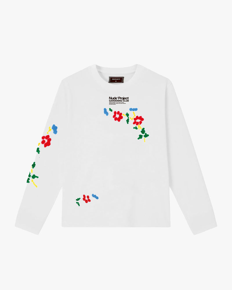 Flower Stripe Long-Sleeve Tee