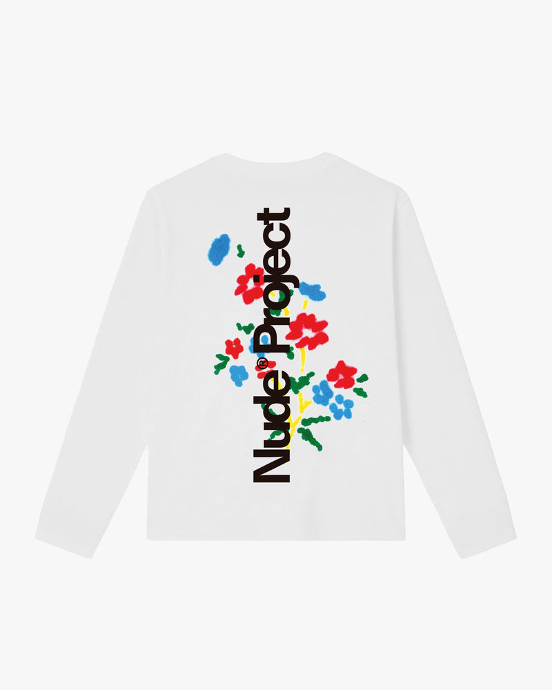 Flower Stripe Long-Sleeve Tee