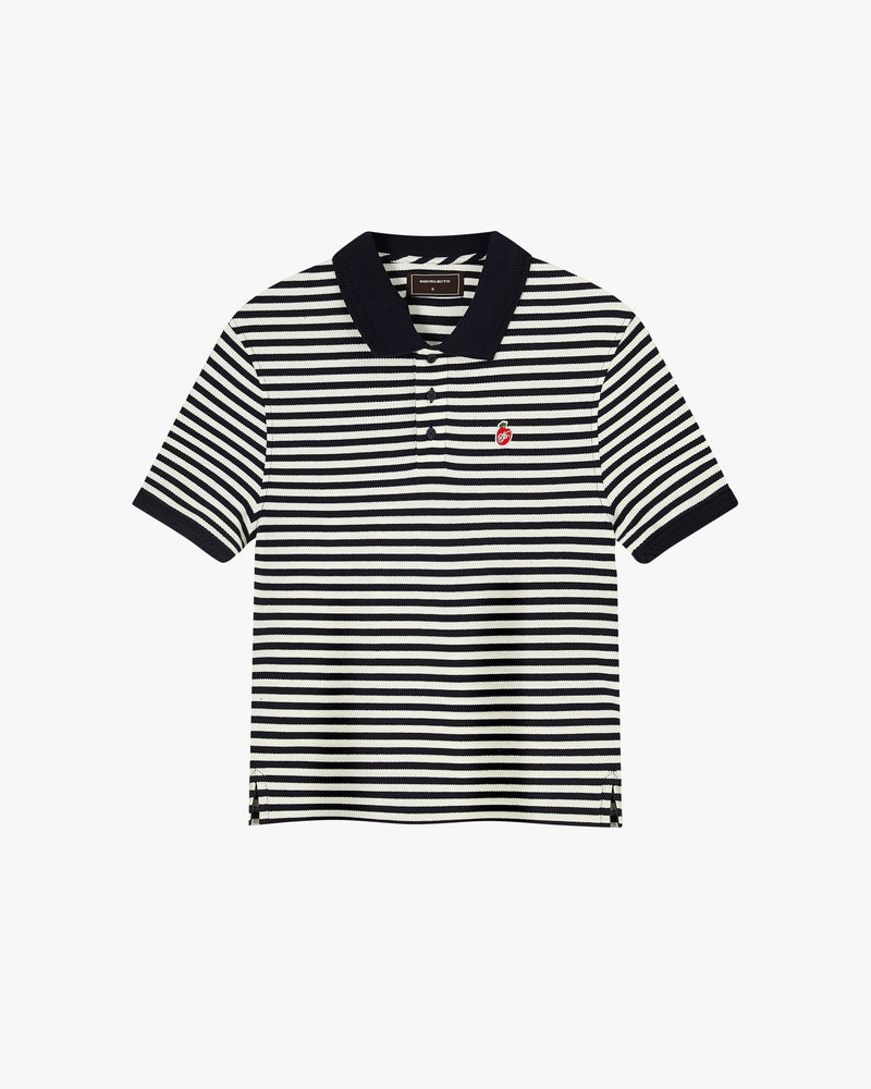 Apple Crew Stripes Polo Black