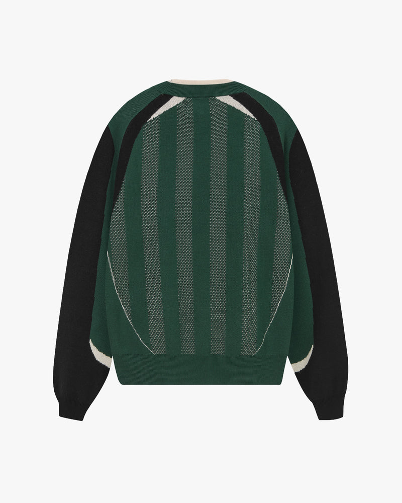 Grass Football Knit Sweater Green