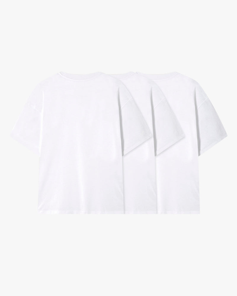 Basic Tee White 3xPack