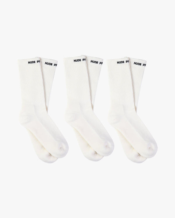 All day Socks White 3xPack