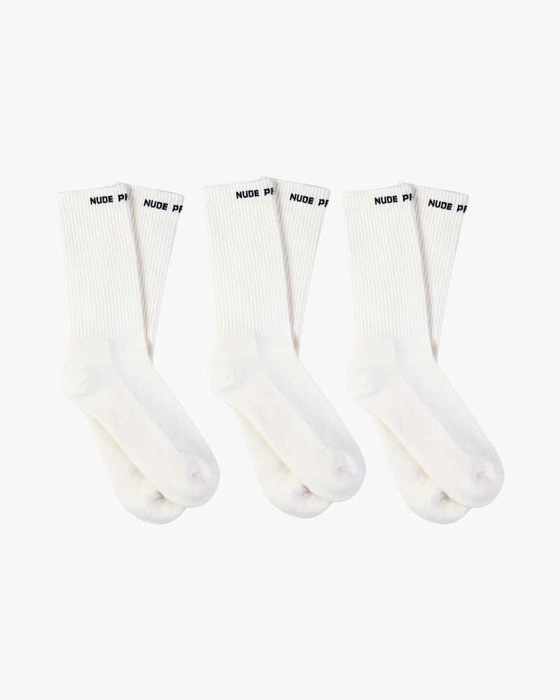 All day Socks White 3xPack