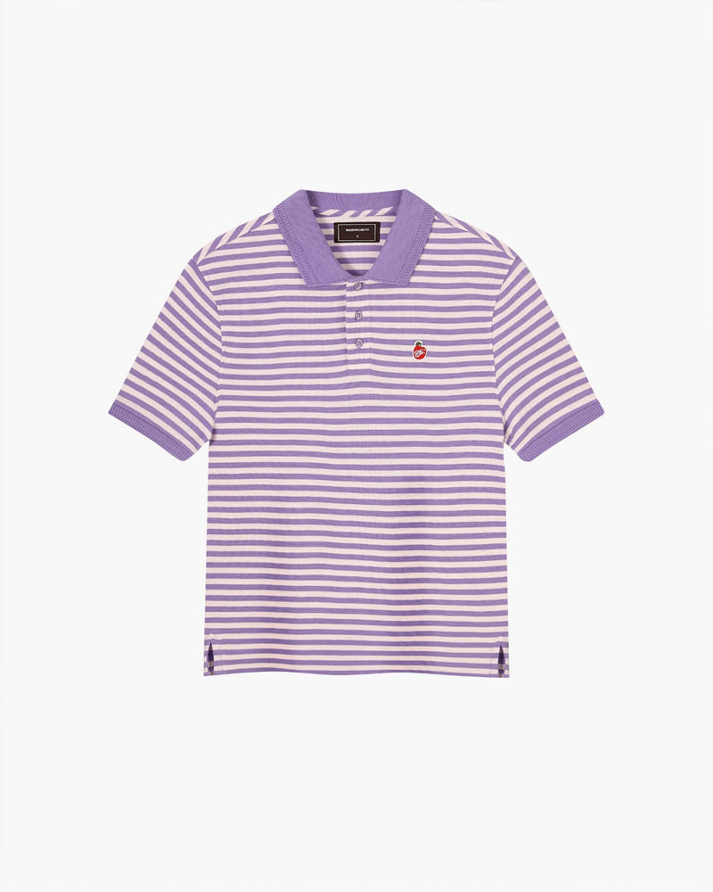Apple Crew Stripes Polo Purple