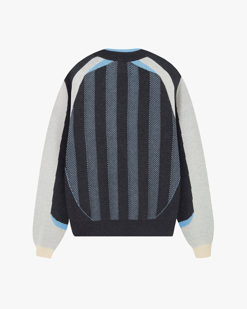 Grass Football Knit Sweater Grey
