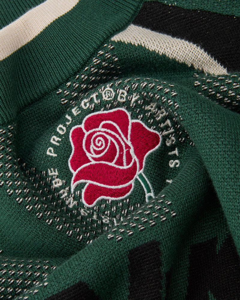 Grass Football Knit Sweater Green