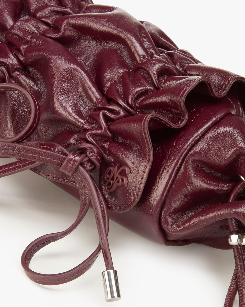 Oyster Leather Bag Berry