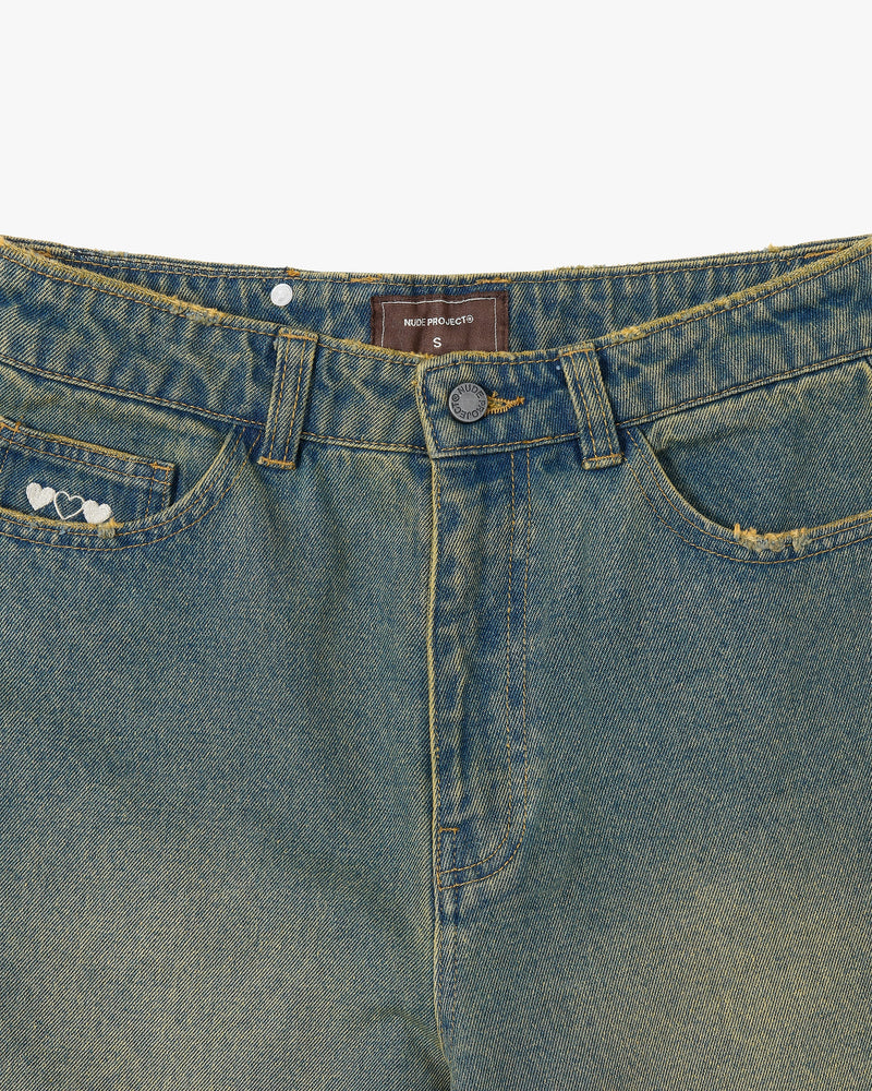 Old Baggy Denim Shorts Indigo