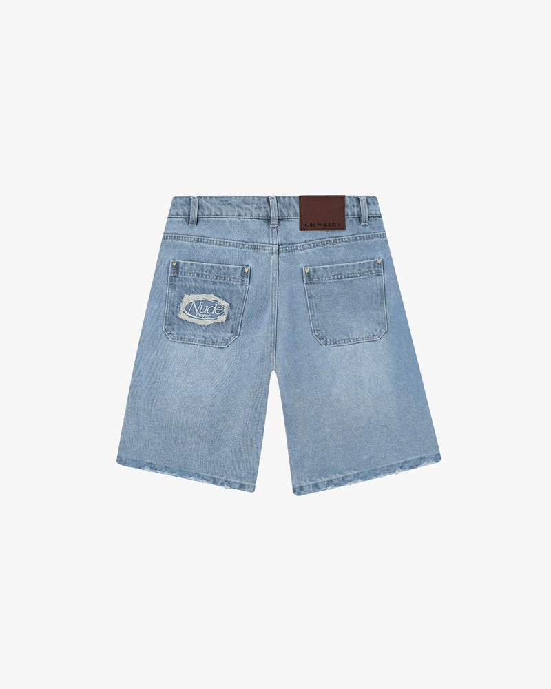 Basic Denim Shorts Blue
