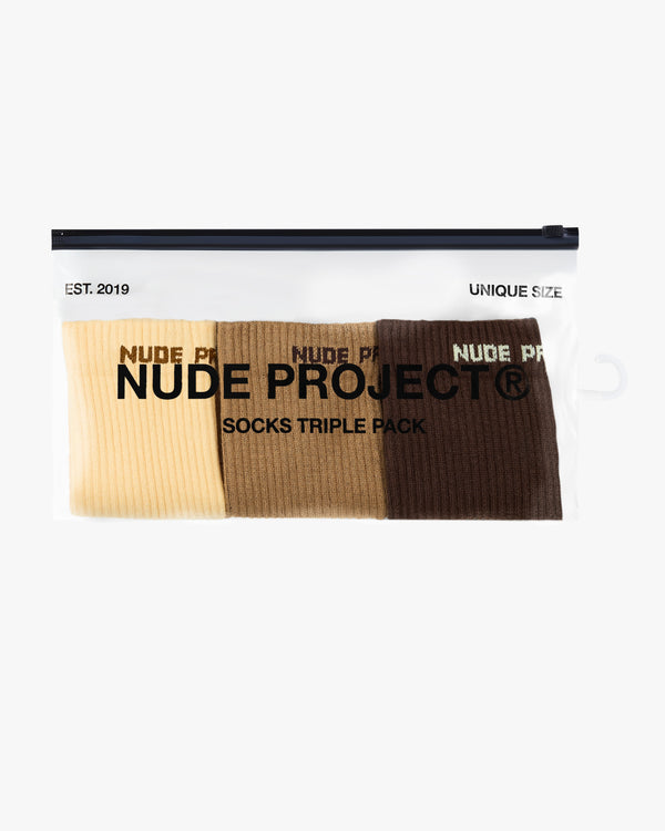 All day Socks Brown 3xPack