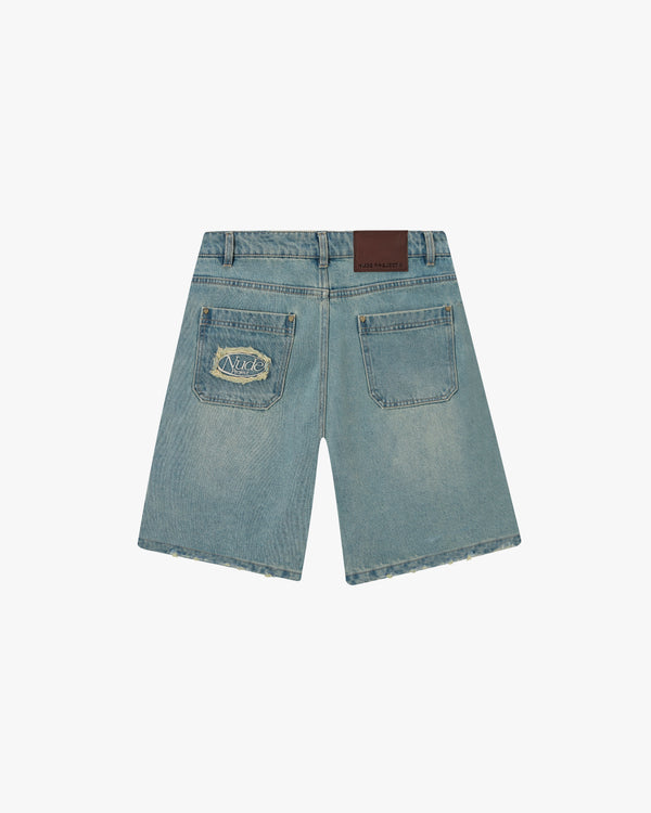 Basic Denim Shorts Sand Wash