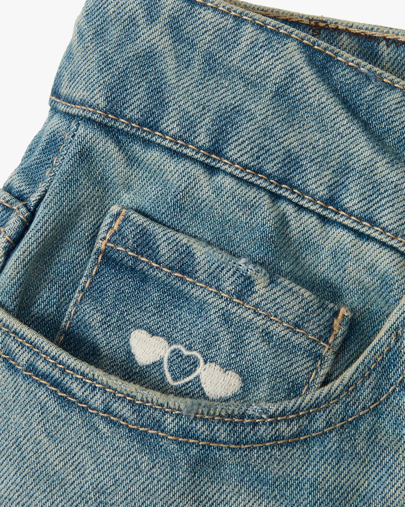 Basic Denim Shorts Sand Wash