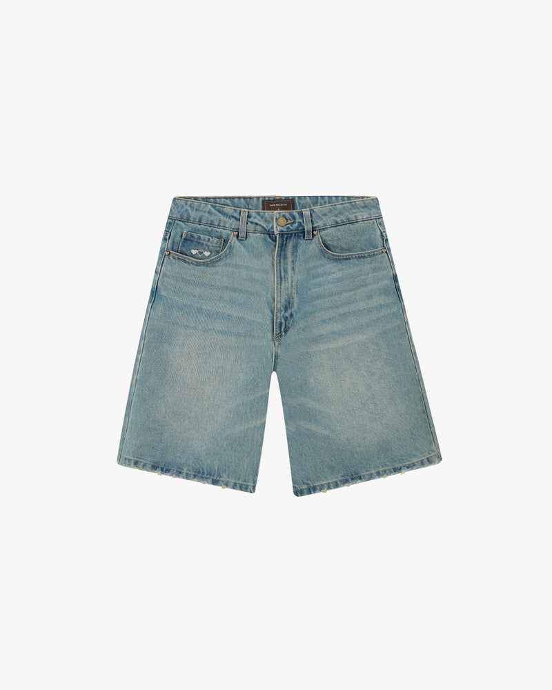 Basic Denim Shorts Sand Wash