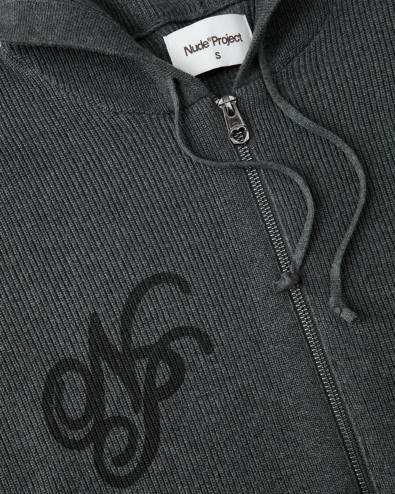 Besito Knit Zip-Up Hoodie Ash