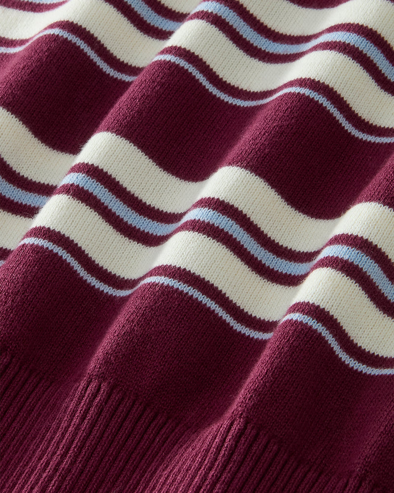 Bulldog Zip-Up Knit Cardigan