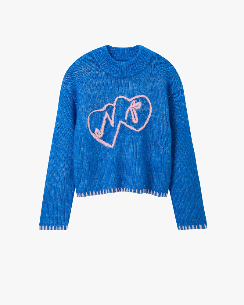 Kitty Knit Sweater Blue
