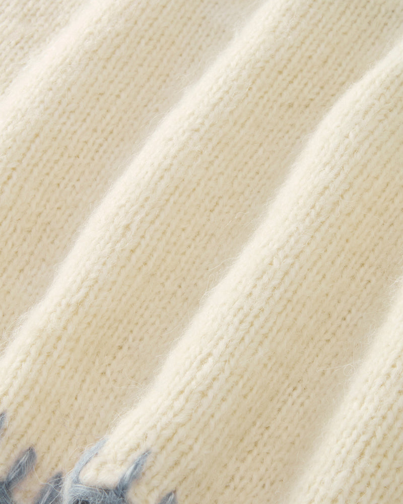 Kitty Knit Sweater White