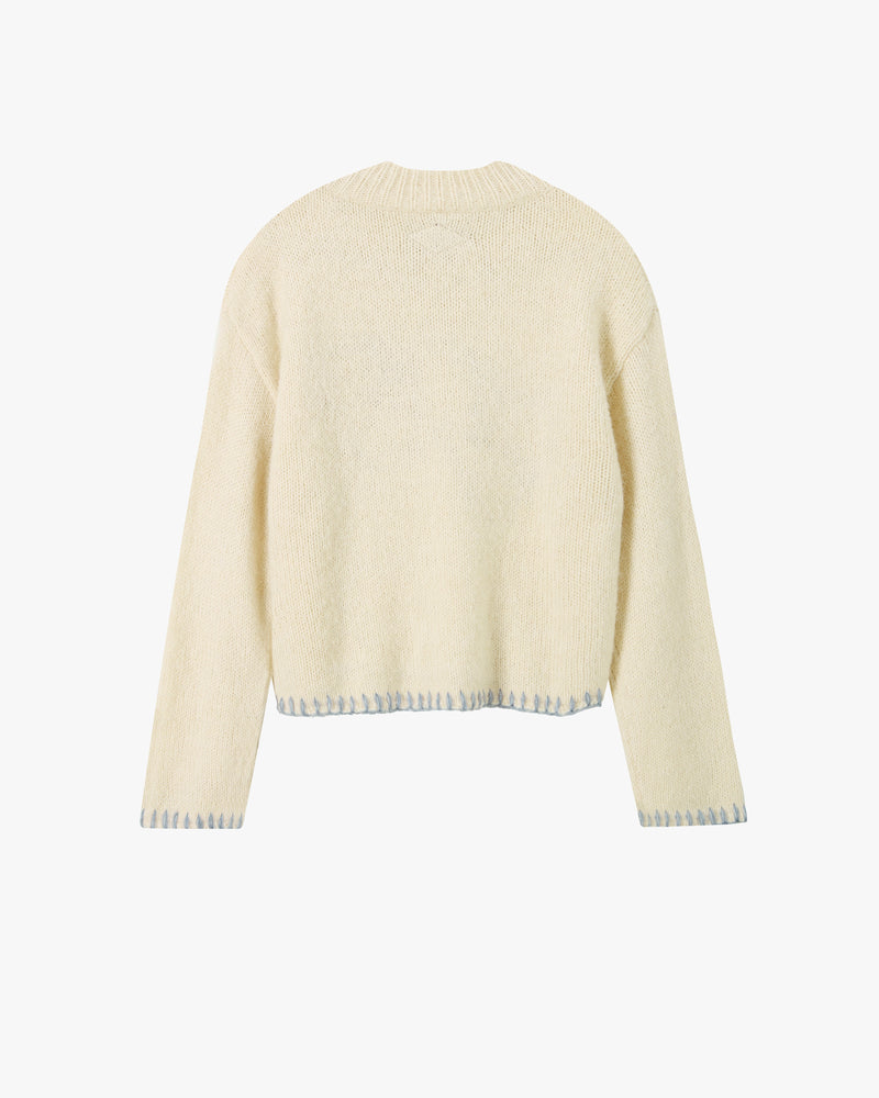 Kitty Knit Sweater White