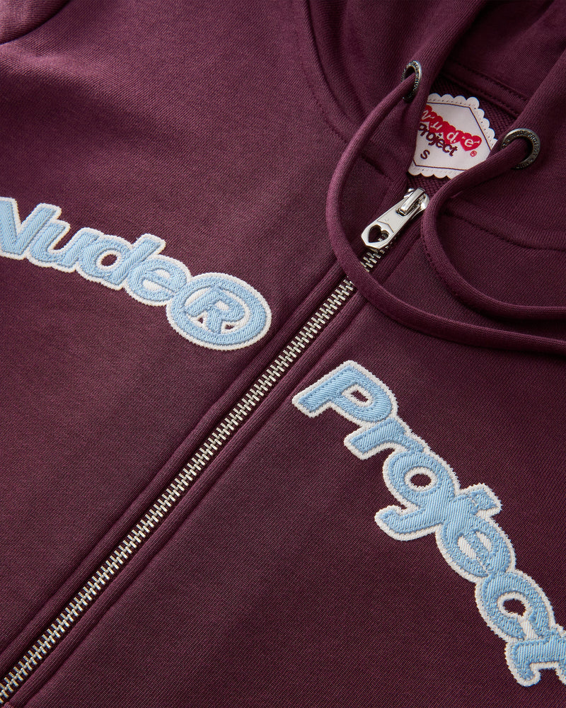 Margarita Zip-up Hoodie Burgundy