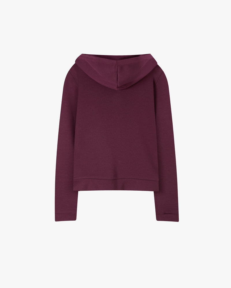 Margarita Zip-up Hoodie Burgundy