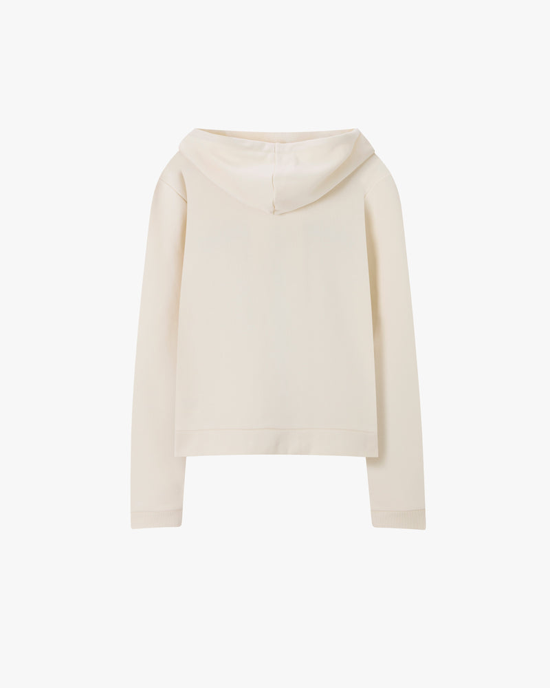 Margarita Zip-up Hoodie Ivory