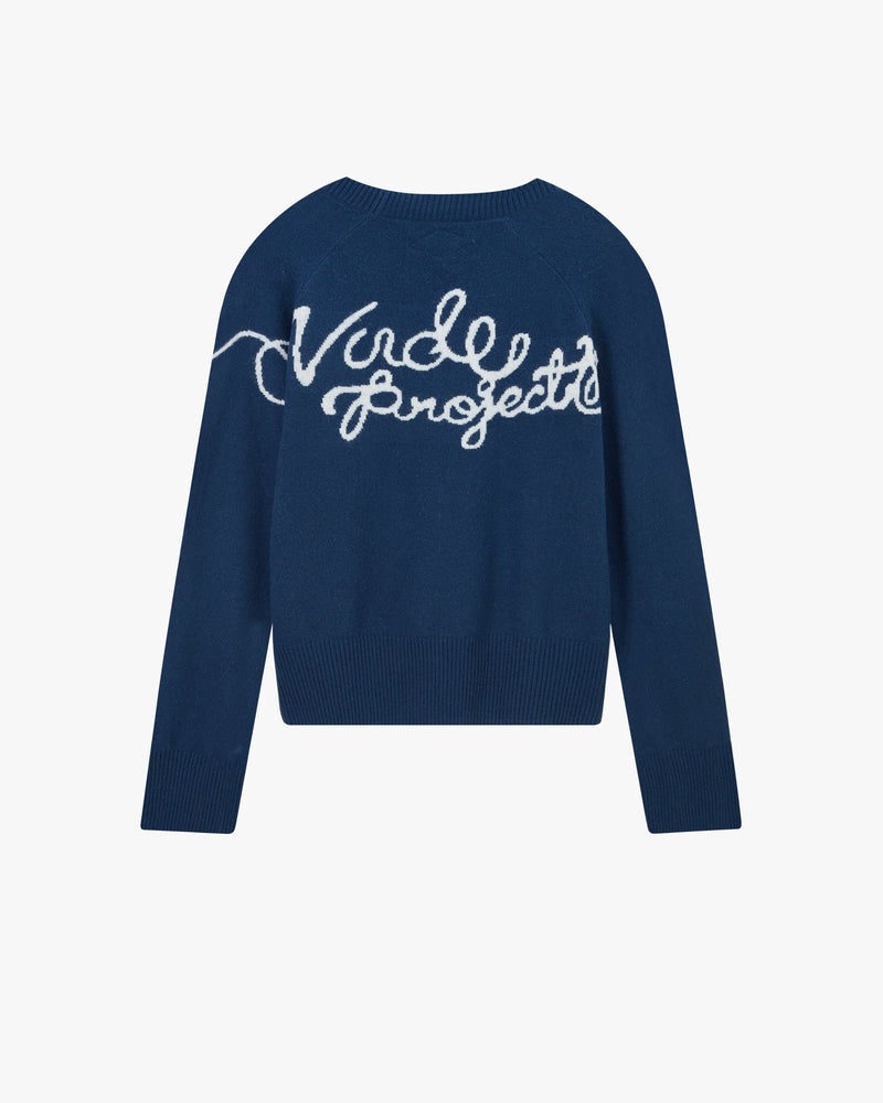 Busy Knit Sweater Navy