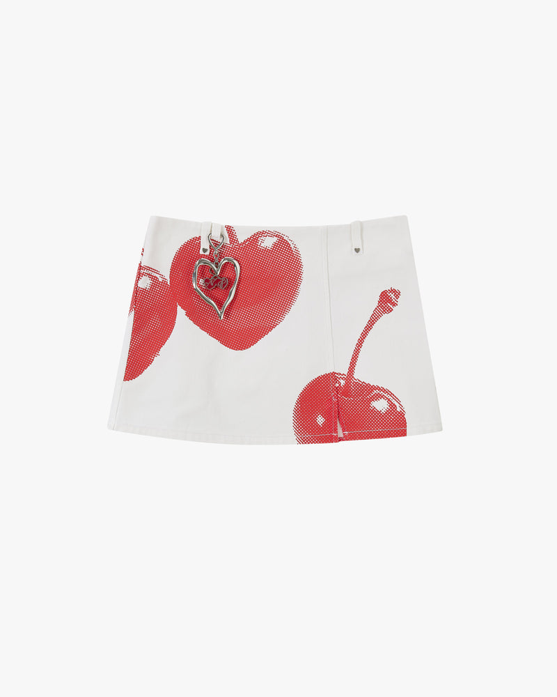 Cherry White Skirt