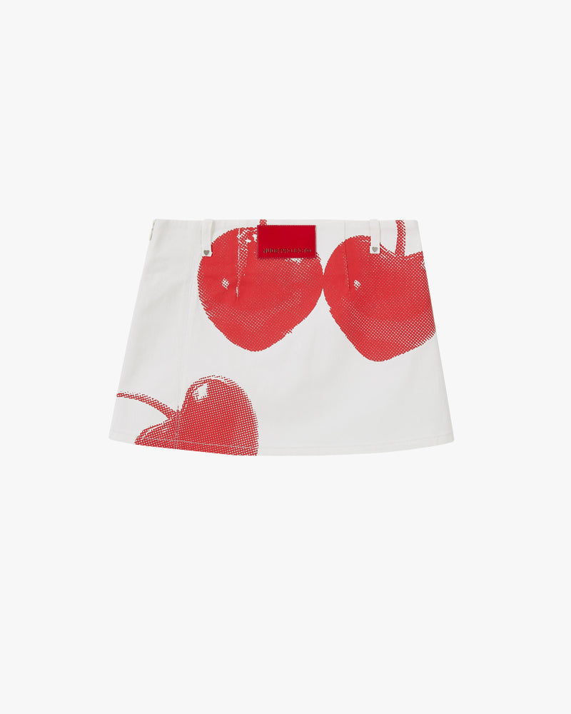 Cherry White Skirt