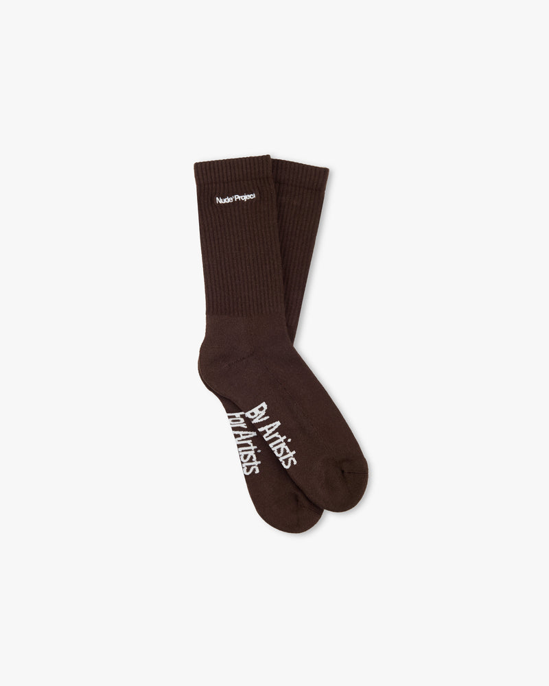 Core Socks Brown/White
