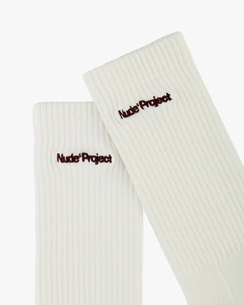 Core Socks Brown/White