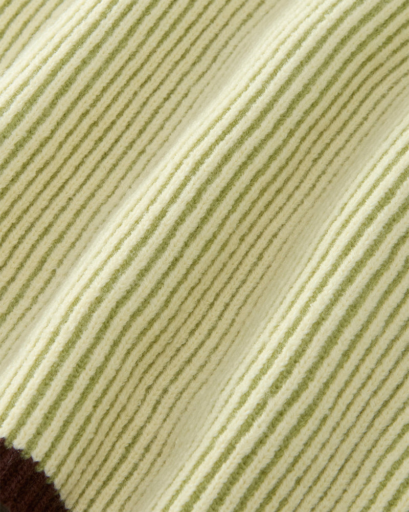 Classy Knit Zip-Up Cardigan Green