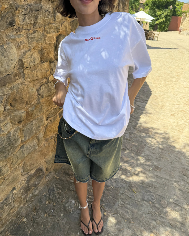 Cherry Logo Tee White