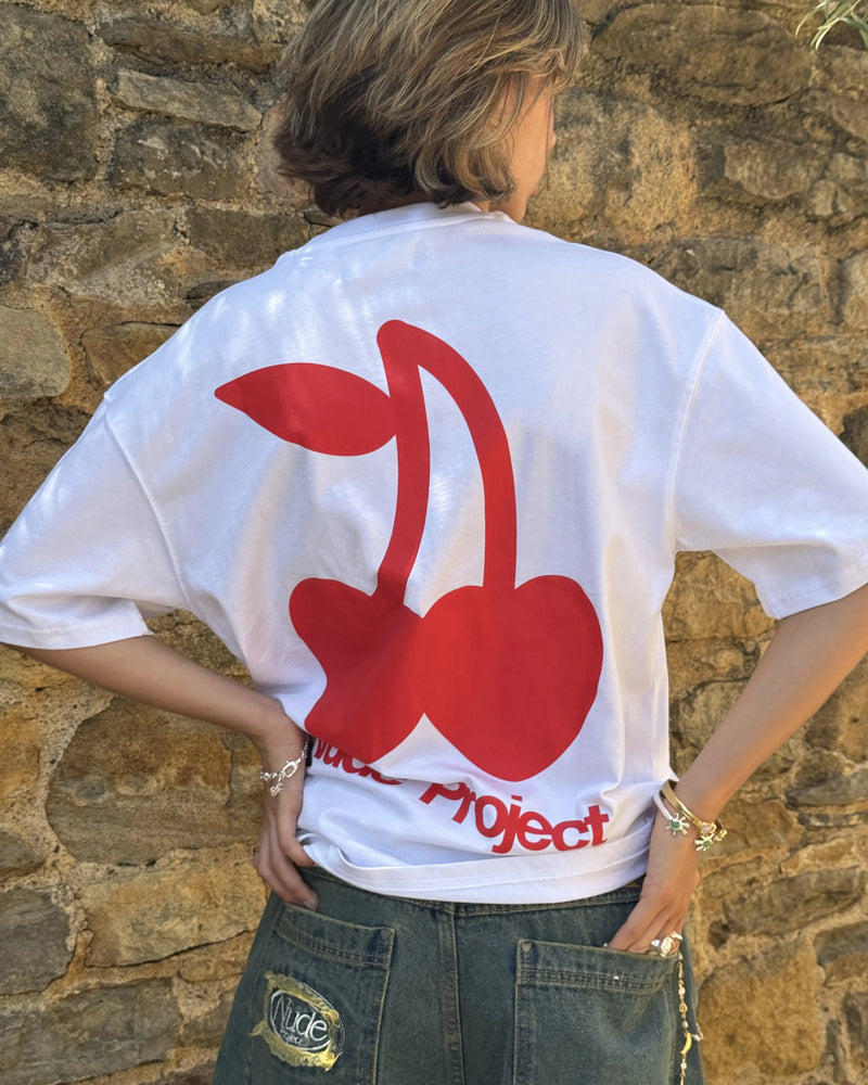 Cherry Logo Tee White