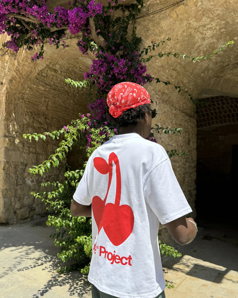 Cherry Logo Tee White