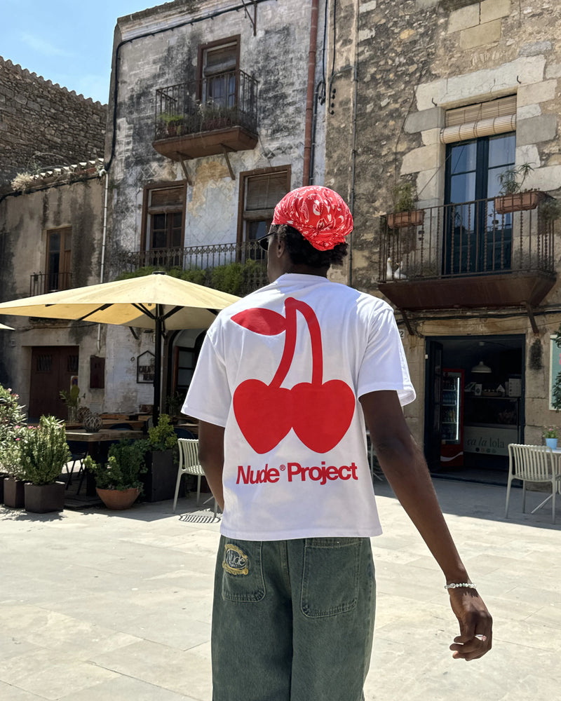 Cherry Logo Tee White