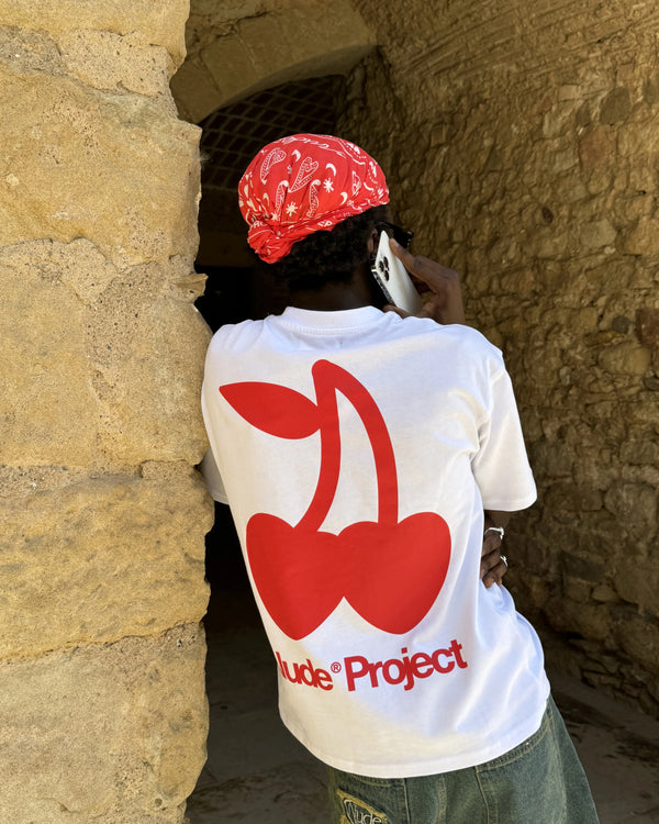 Cherry Logo Tee White