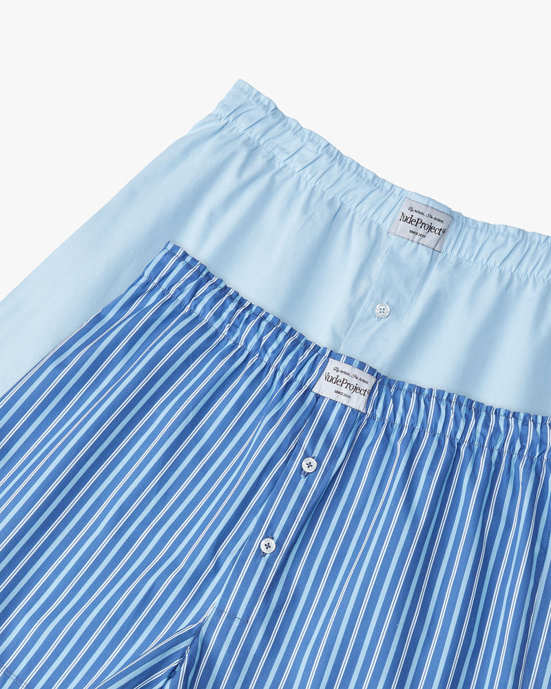 Essential Boxer Striped Blue/Baby Blue 2Xpack