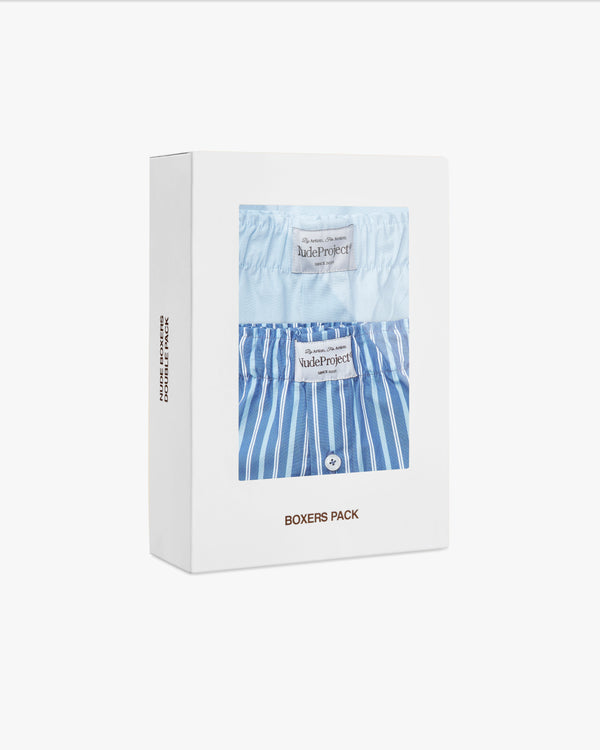 Essential Boxer Striped Blue/Baby Blue 2Xpack