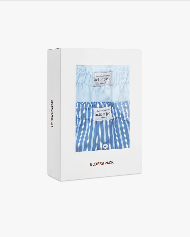 Essential Boxer Striped Blue/Baby Blue 2Xpack