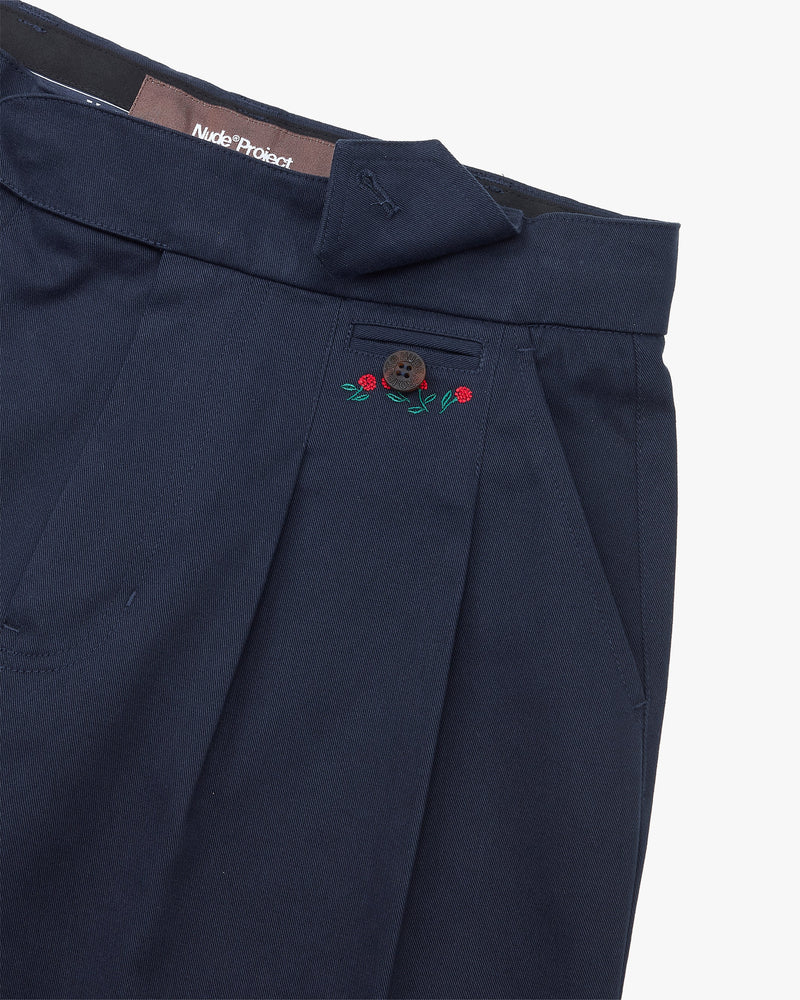 Vinyl Chino Pants Navy