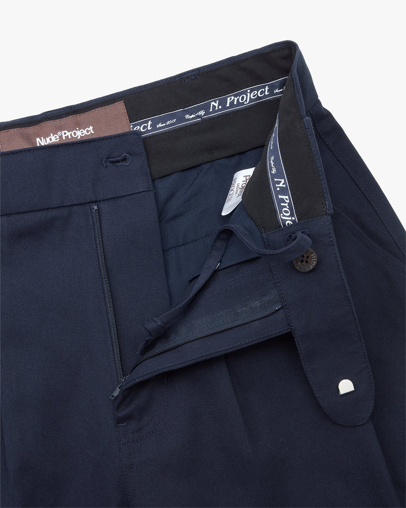 Vinyl Chino Pants Navy