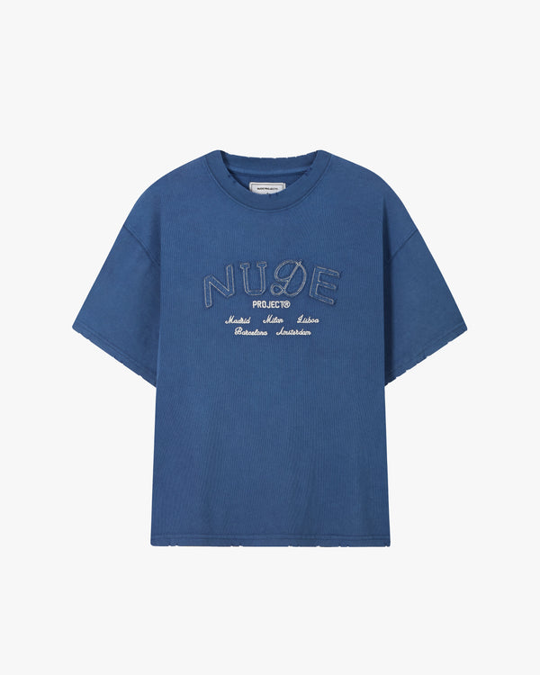 Coffee Break Tee Washed Navy