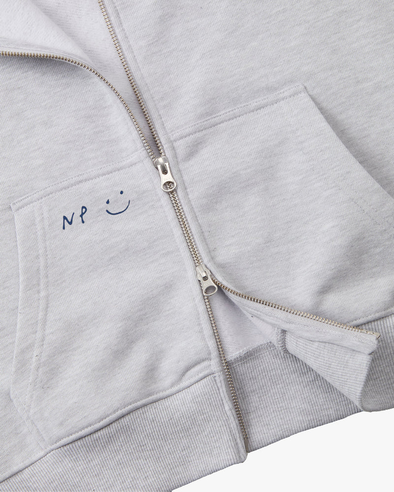 Global Soon Zip-Up Hoodie Grey