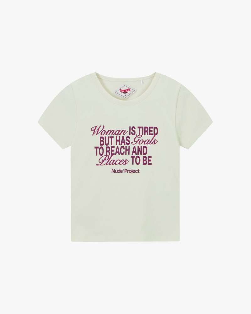 Goals Baby Tee Marshmallow