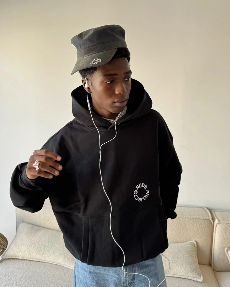 Kory Boxy Hoodie Black