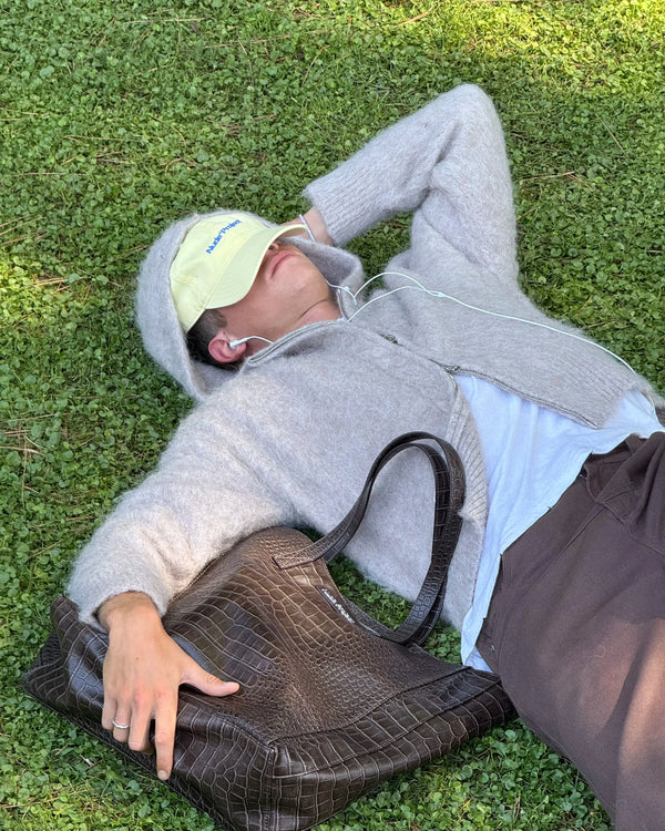 Alpachino Knit Zip-Up Hoodie Beige