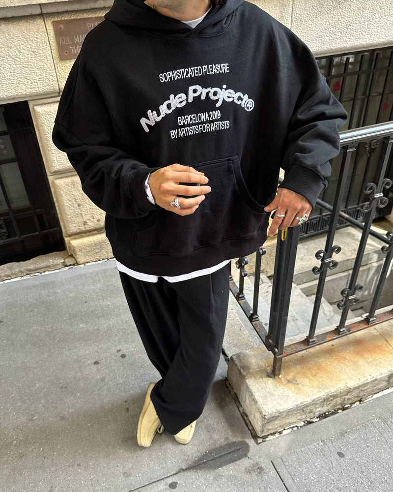 Liberty Boxy Hoodie Black