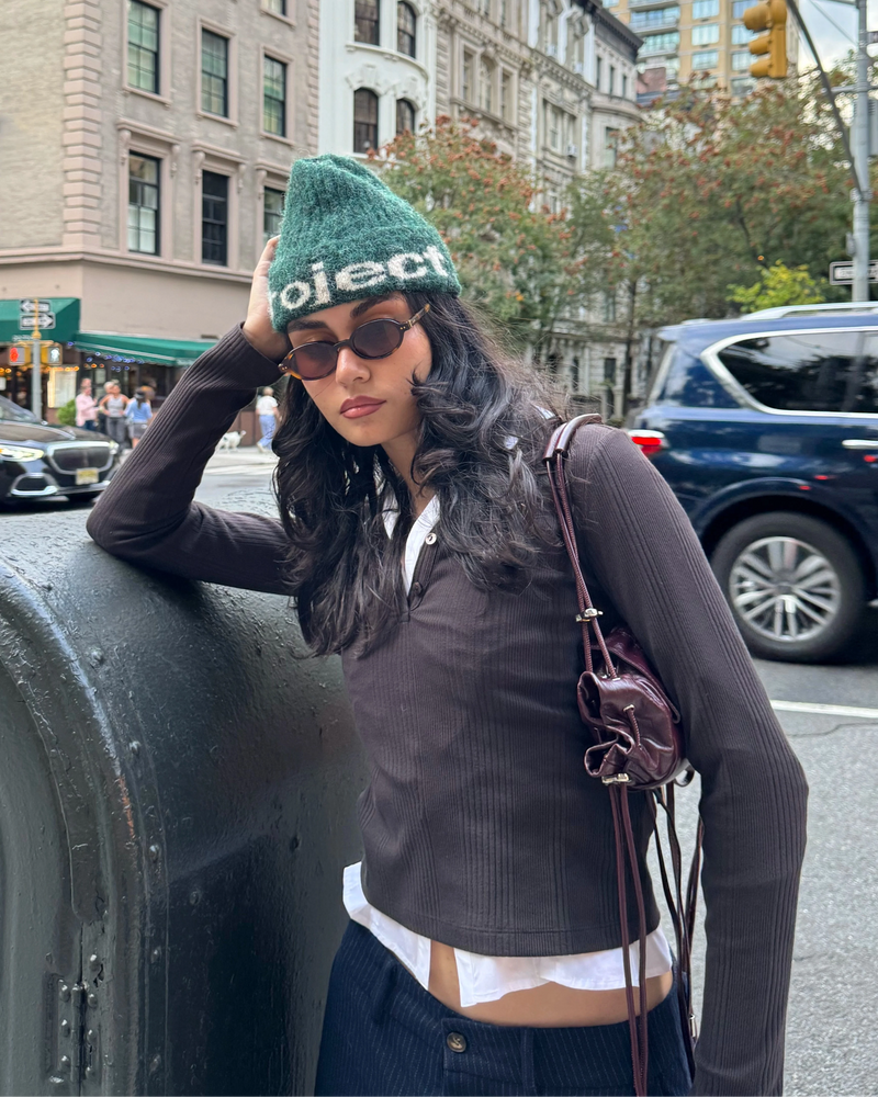 Biz Long-Sleeve Tee Brown