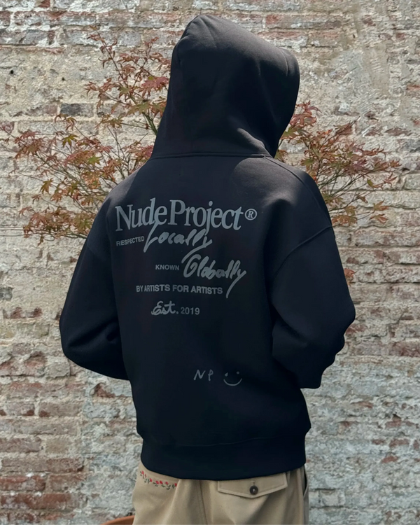 Global Soon Zip-Up Hoodie Black